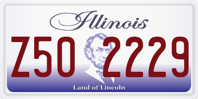 IL license plate Z502229