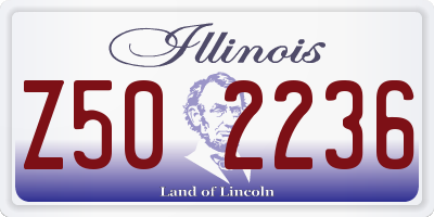 IL license plate Z502236