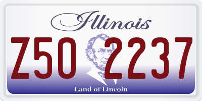 IL license plate Z502237