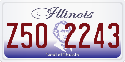 IL license plate Z502243