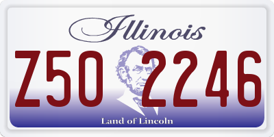 IL license plate Z502246