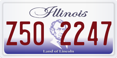IL license plate Z502247