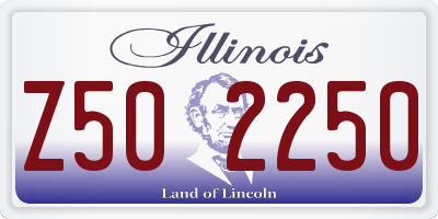 IL license plate Z502250