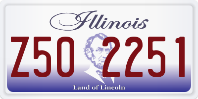 IL license plate Z502251