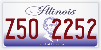 IL license plate Z502252