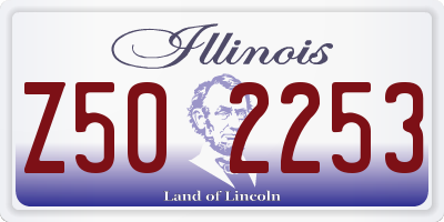 IL license plate Z502253