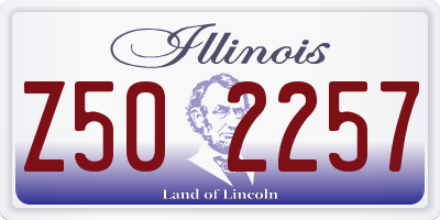 IL license plate Z502257