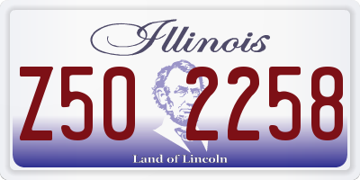 IL license plate Z502258