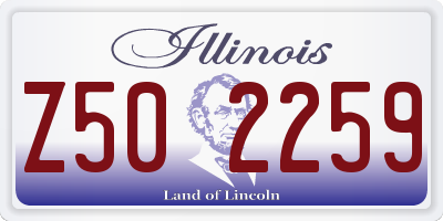 IL license plate Z502259