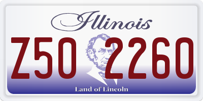 IL license plate Z502260