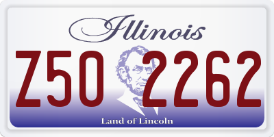 IL license plate Z502262