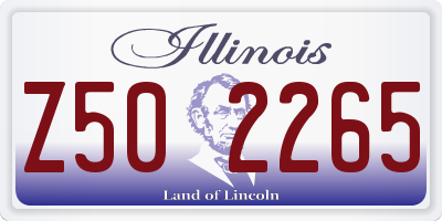 IL license plate Z502265