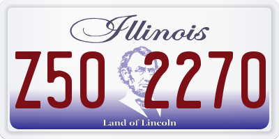 IL license plate Z502270