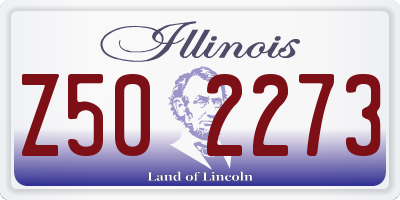 IL license plate Z502273