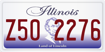 IL license plate Z502276