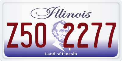 IL license plate Z502277