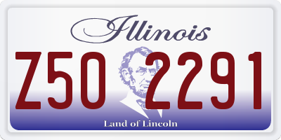 IL license plate Z502291