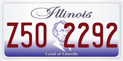 IL license plate Z502292