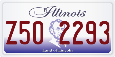 IL license plate Z502293
