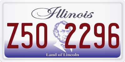 IL license plate Z502296
