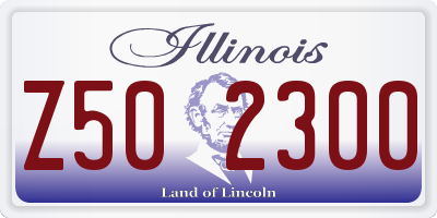IL license plate Z502300