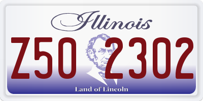 IL license plate Z502302