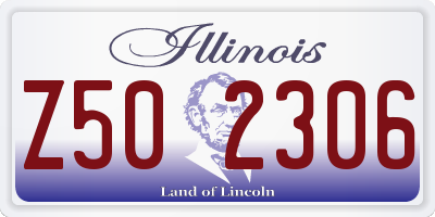 IL license plate Z502306