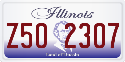 IL license plate Z502307