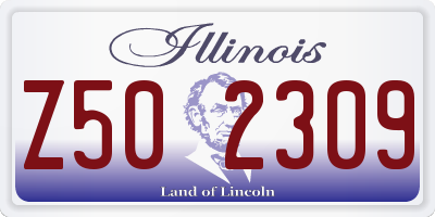 IL license plate Z502309
