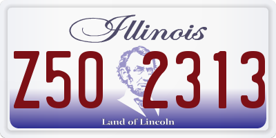 IL license plate Z502313