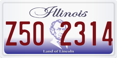 IL license plate Z502314