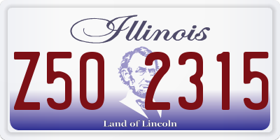 IL license plate Z502315
