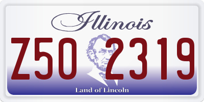 IL license plate Z502319