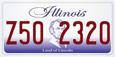 IL license plate Z502320