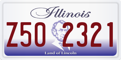 IL license plate Z502321