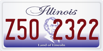 IL license plate Z502322