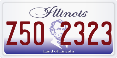IL license plate Z502323