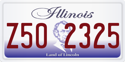 IL license plate Z502325