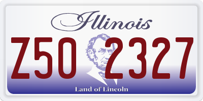 IL license plate Z502327