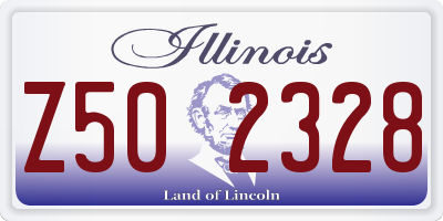 IL license plate Z502328
