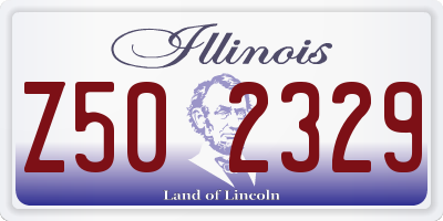 IL license plate Z502329