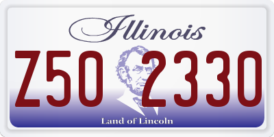 IL license plate Z502330