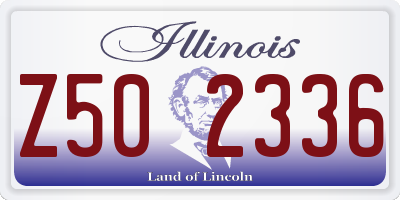 IL license plate Z502336