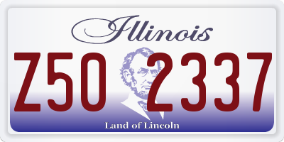 IL license plate Z502337