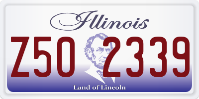 IL license plate Z502339