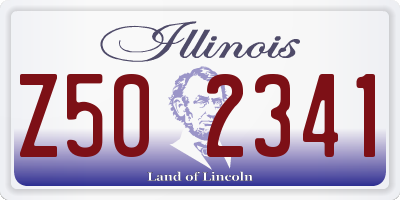 IL license plate Z502341