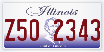 IL license plate Z502343