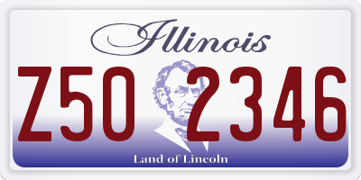 IL license plate Z502346