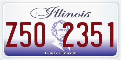 IL license plate Z502351