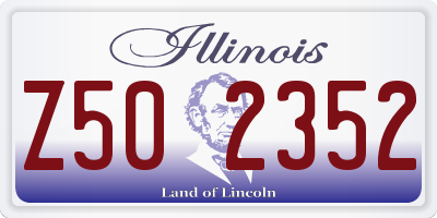 IL license plate Z502352